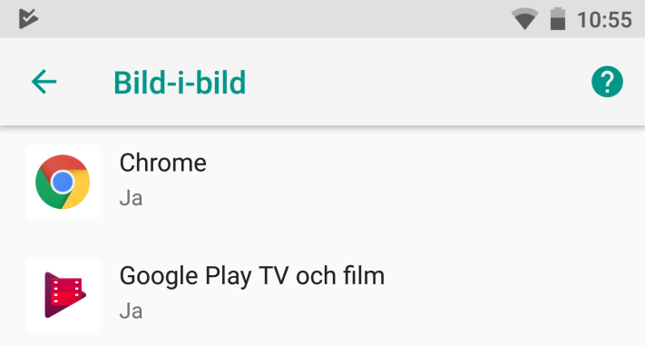 Bild-i-bild fungerar inte för många i Android Oreo