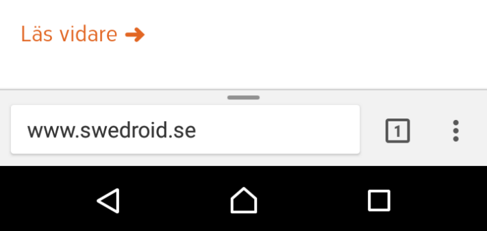 Adress- och menyfältet flyttas till botten av skärmen i Chrome Beta