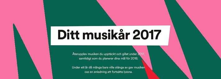 Spotify visar statistik om ditt musiklyssnande under 2017