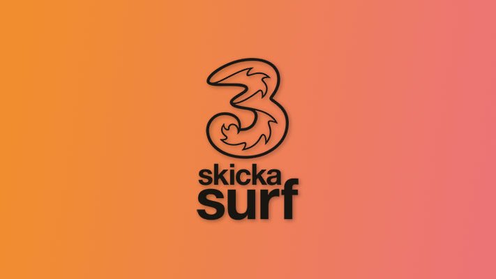 Mobiloperatören 3 introducerar tjänsten ”3Skicka Surf”