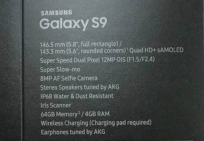 Är det här kartongen för Samsung Galaxy S9?