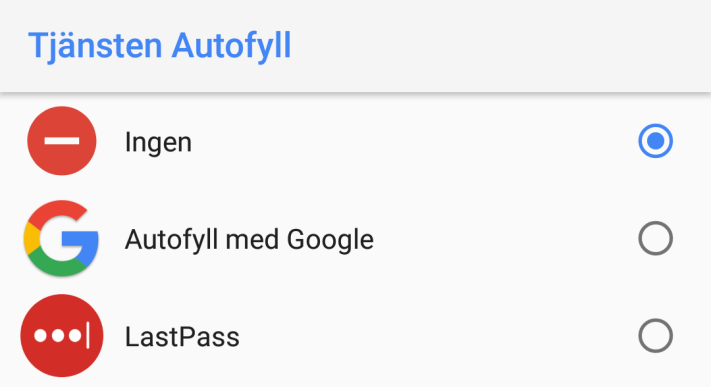 Senaste LastPass stödjer autofyll i Oreo