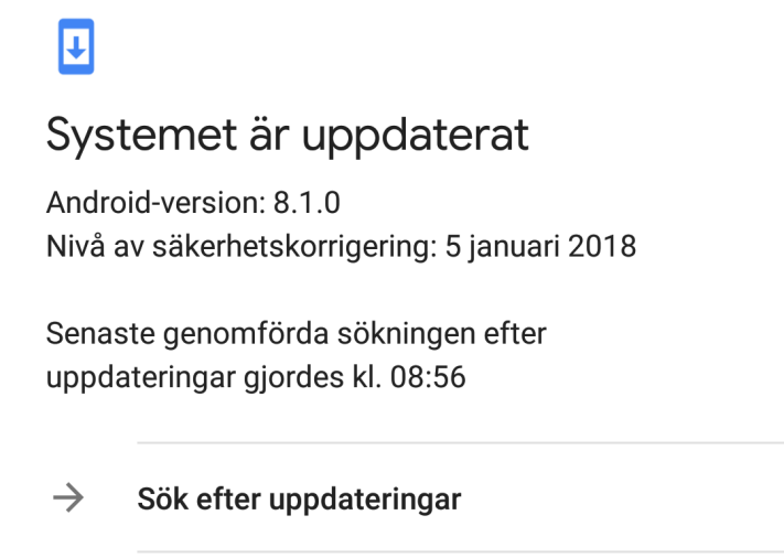 Senaste Google Play Services gör att uppdateringsknappen faktiskt fungerar