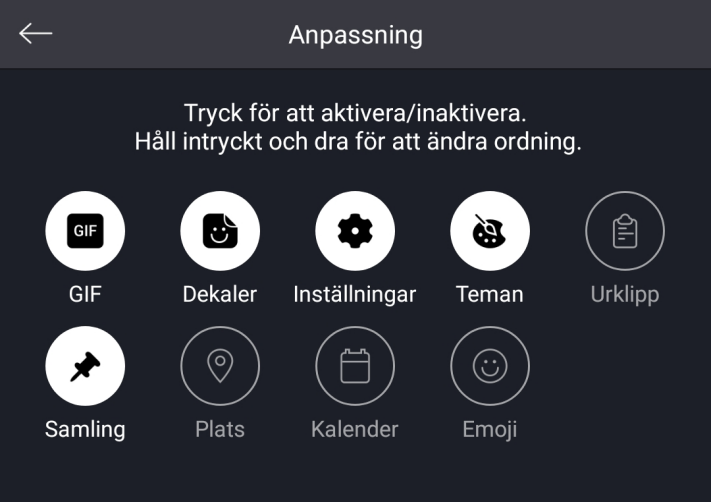 Nu kan verktygsfältet i SwiftKey anpassas