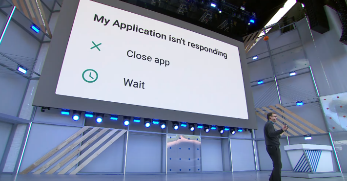 Ingen dialogruta visas när appar slutar svara i Android P