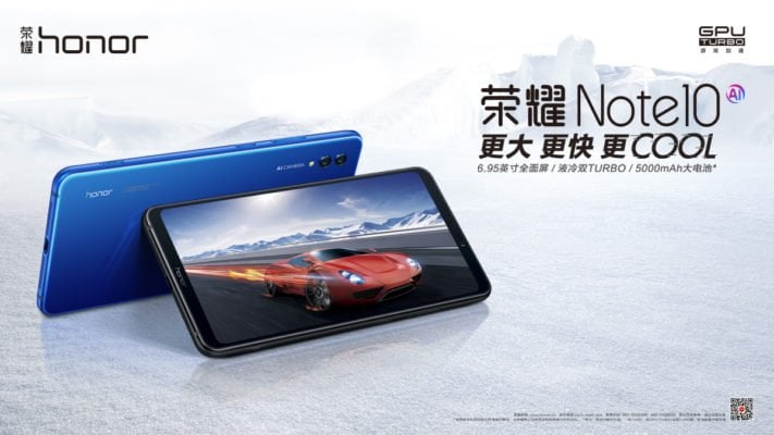 Huawei introducerar bjässen Honor Note 10 med 5000mAh