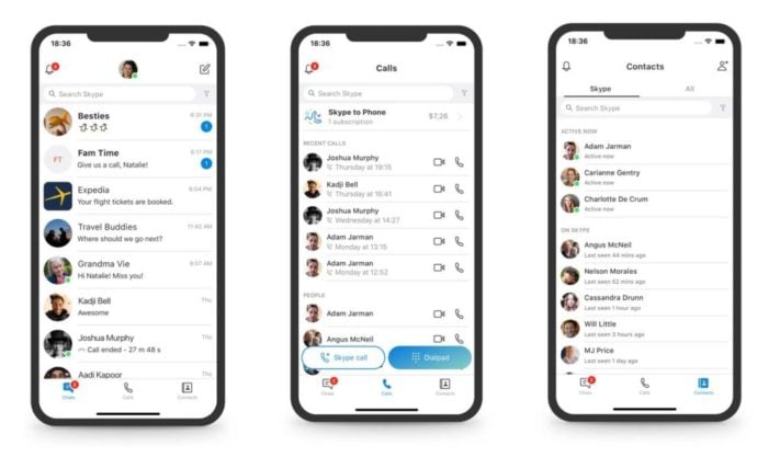 Skype får förenklat gränssnitt för Android och IOS