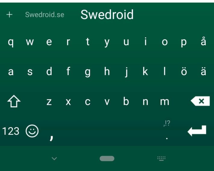 SwiftKey börjar ge navigationsfältet samma färg som tangentbordet
