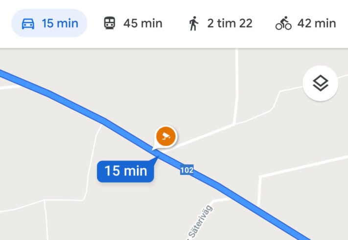 Google Maps får stöd för att visa fartkameror i Sverige