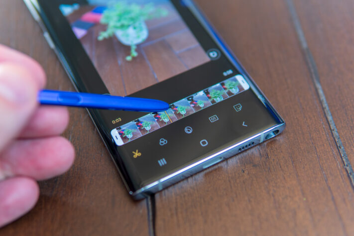 Galaxy Note 10: S-pen, videoredigering