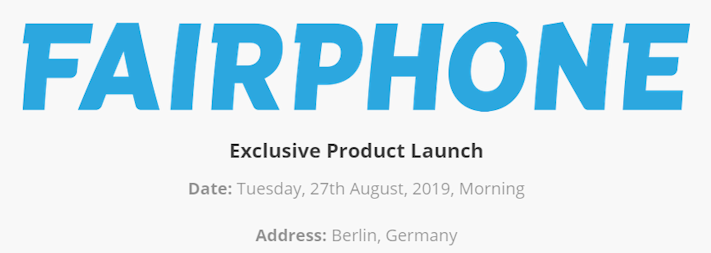Fairphone kommer presentera ny mobil 27 augusti