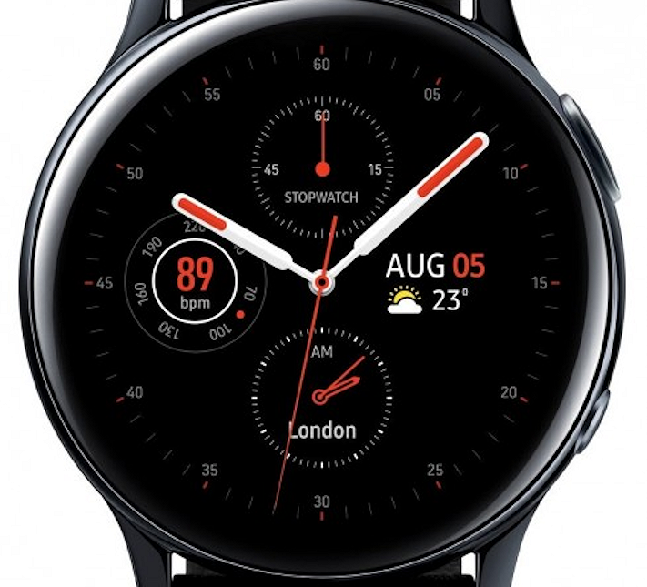 Pressbilder på Samsungs smartklocka Galaxy Watch Active 2