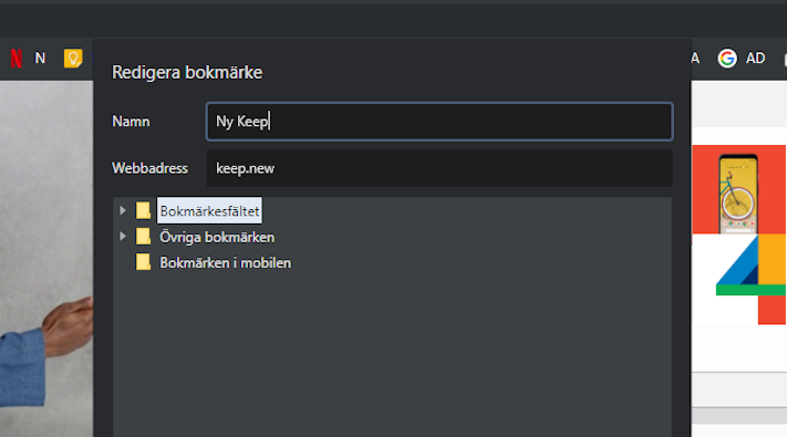 Tips: Så här skapar du nytt dokument i Keep och Docs via adressfältet