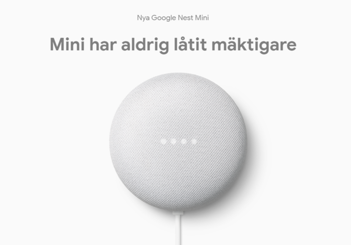 Google Nest Mini erbjuder bättre ljud och väggfäste – tillgänglig i Sverige