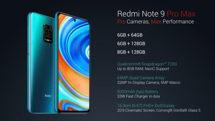 Xiaomi introducerar Redmi Note 9 Pro Max – stor skärm och stort batteri