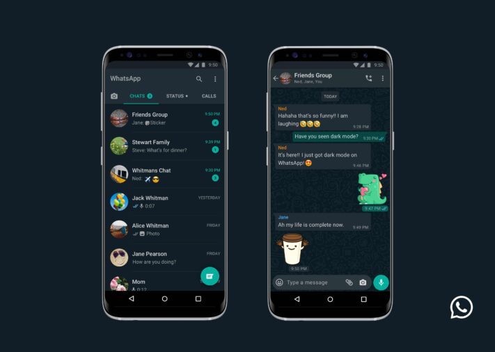 WhatsApp introducerar sitt mörka tema för Android och IOS