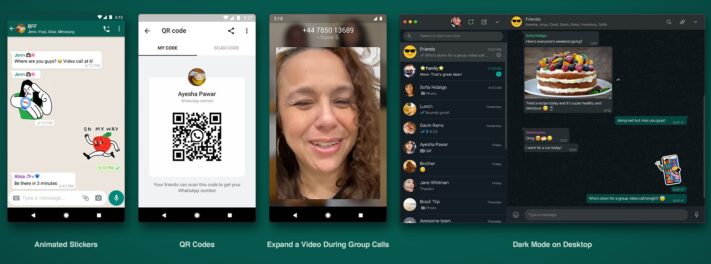 WhatsApp får animerade klistermärken, mörkt tema för webben