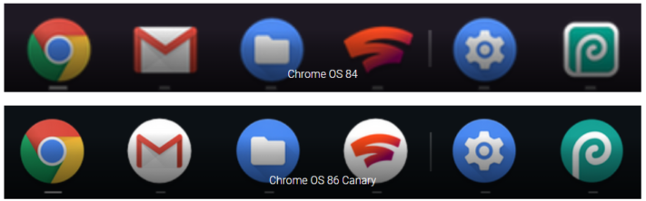 Chrome OS 86 gör alla app-ikoner runda