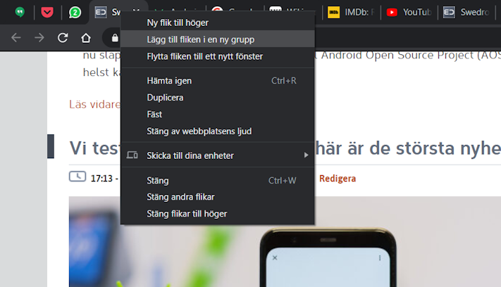 Flik-grupperna i Chrome för PC nu tillgängliga för alla