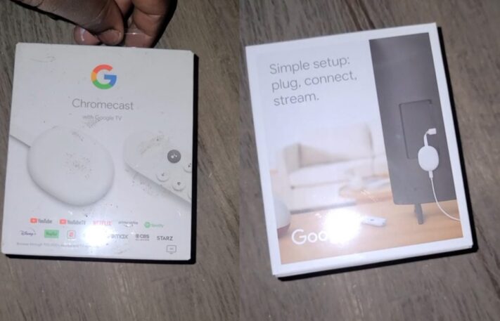Bild på kartongen för Chromecast with Google TV