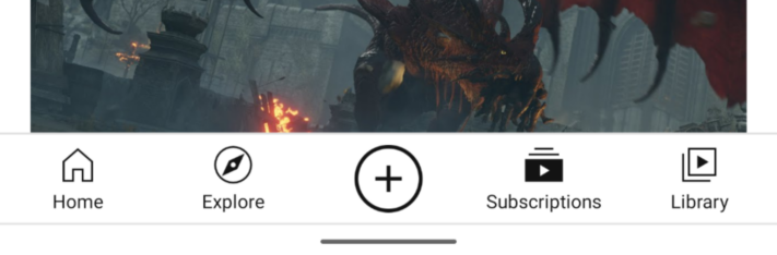 YouTube-appen får nya ikoner i gränssnittet