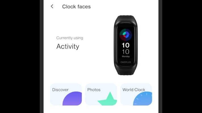 OnePlus hälso-app dyker upp i Play Store, visar bild på aktivitetsarmband