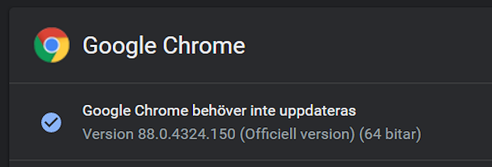 Chrome för PC har fått en säkerhetsuppdatering