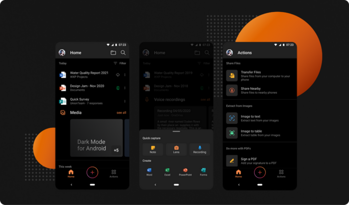 Microsoft Office för Android får mörkt tema