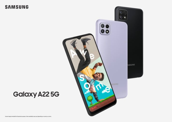 Samsung presenterar 5G-telefonen Galaxy A22