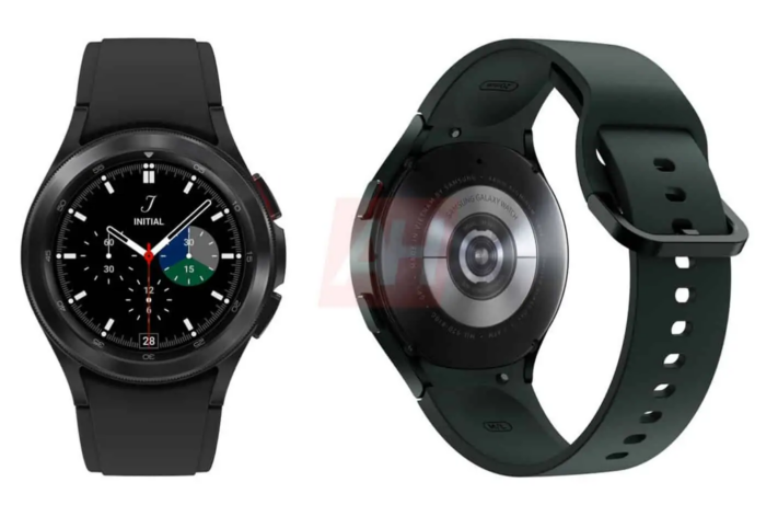 Bilder på Galaxy Watch 4 Classic, har vridbar boett