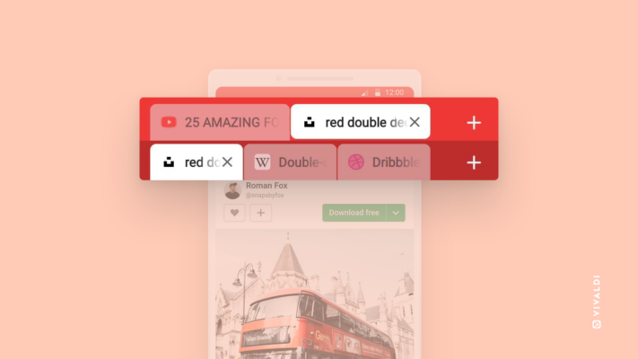 Vivaldi 5 släpps för Android, har dubbla flik-rader