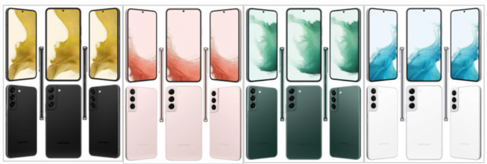 Samsung Galaxy S22-serien i alla färger