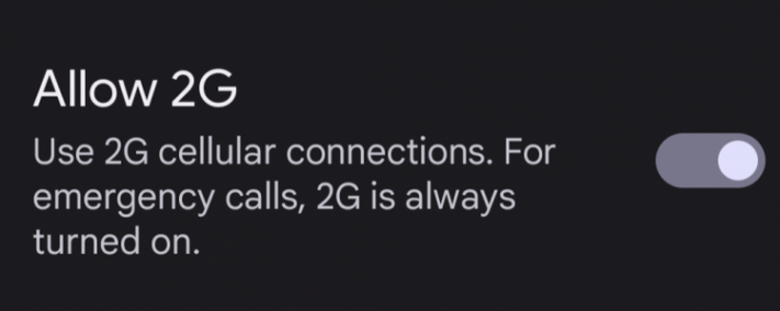 Android 12 kan inaktivera 2G av säkerhetsskäl