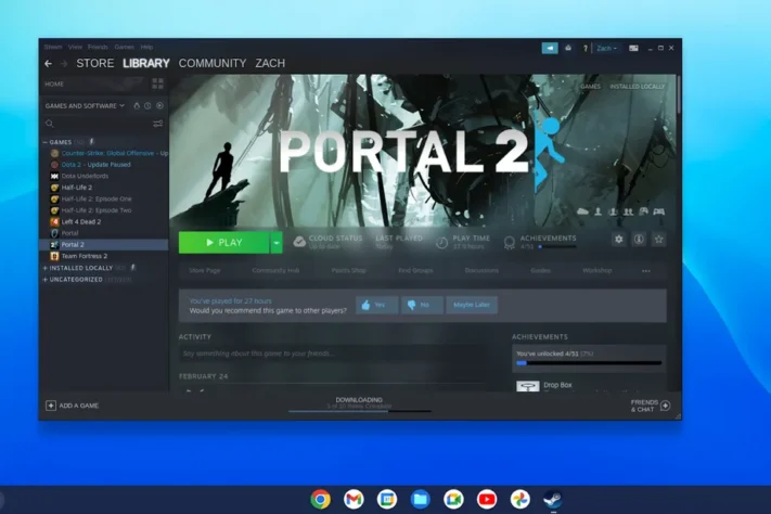 Alfa av Steam för ChromeOS ute nu för fåtal modeller