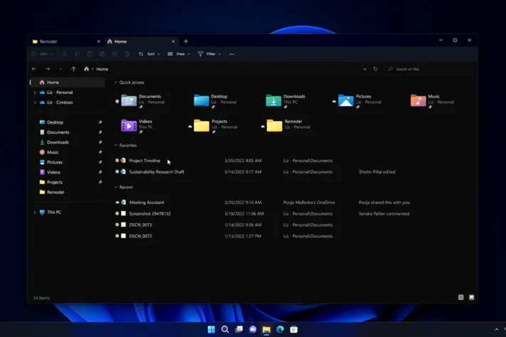 Utforskaren i Windows 11 kommer få flikar