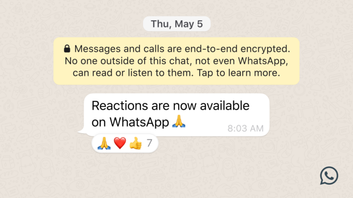 WhatsApp fixar appens begränsade meddelandereaktioner