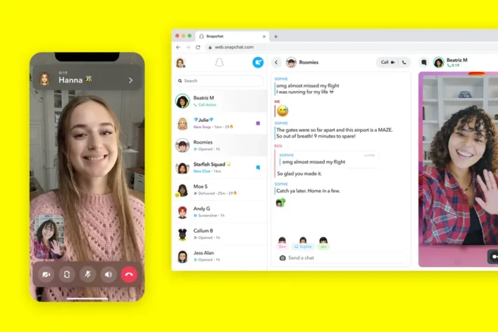 Snapchat-användare kommer kunna chatta och ringa videosamtal via webben
