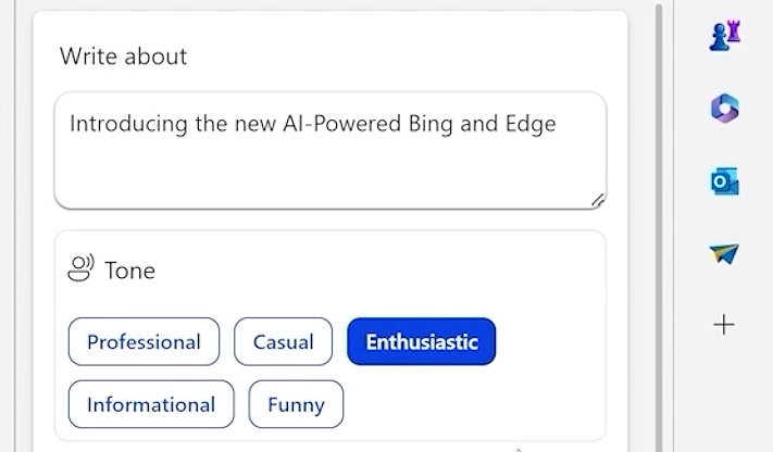 Microsoft Edge kommer få en hjälpreda som drivs av AI