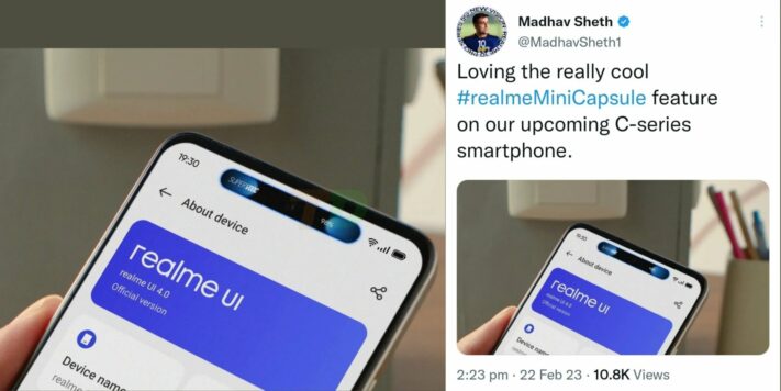 Realme ser ut att bli först att kopiera Apples ”Dynamic Island”