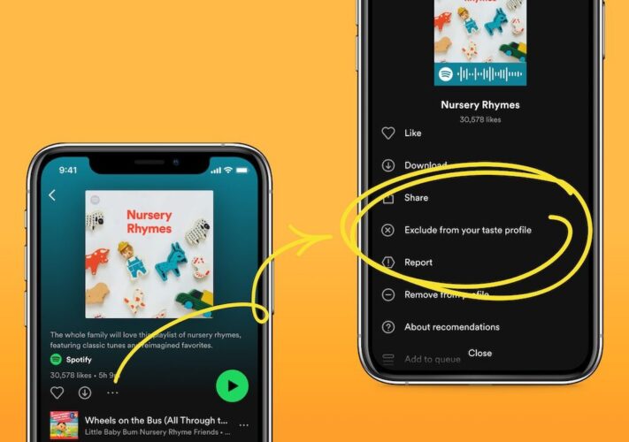 Spotify låter användare exkludera spellistor från musiksmaksprofilen
