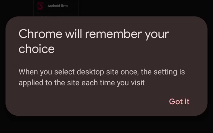 Nu kommer Chrome ihåg desktop-läget mellan sessioner och flikar