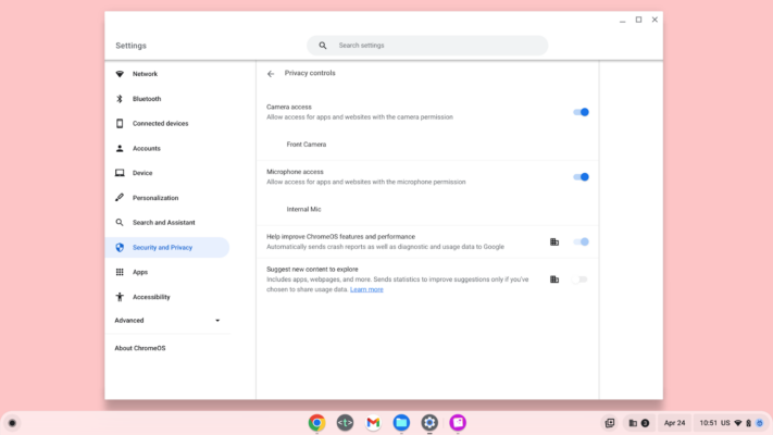 ChromeOS får nya integritetskontroller för mikrofon och webbkamera