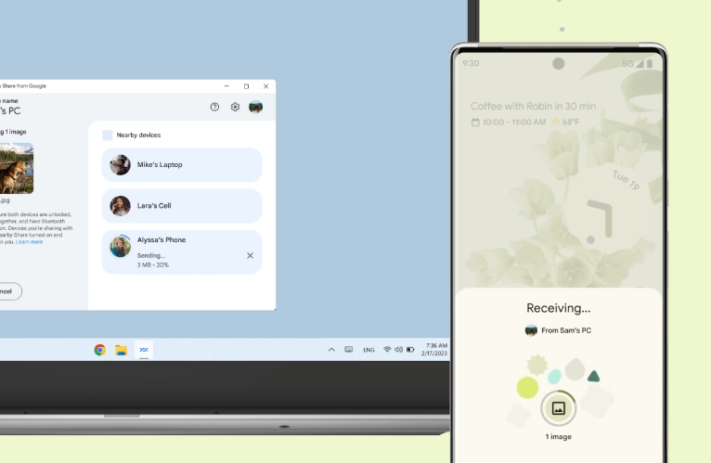 Google släpper beta av Nearby Share för PC – skicka filer mellan mobil och dator