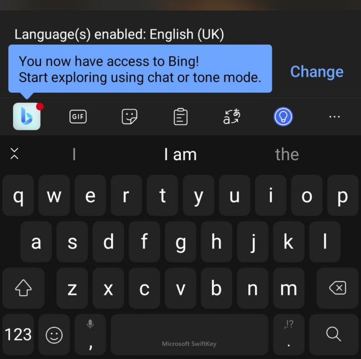 Betaversionen av SwiftKey får chattbotten från Bing