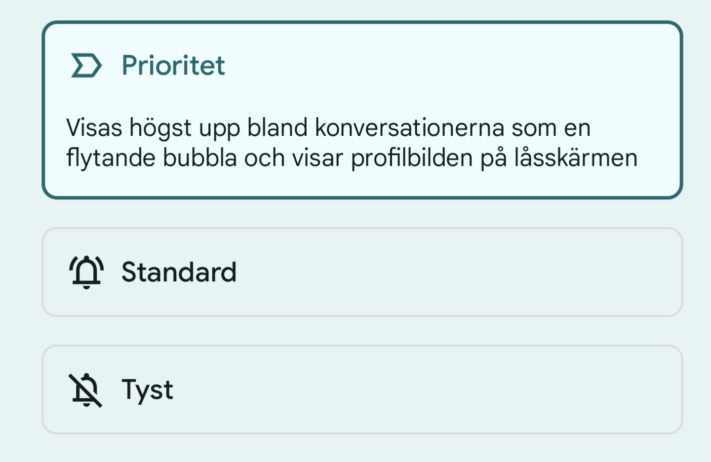 Tips: Ge utvalda konversationer hög prioritet