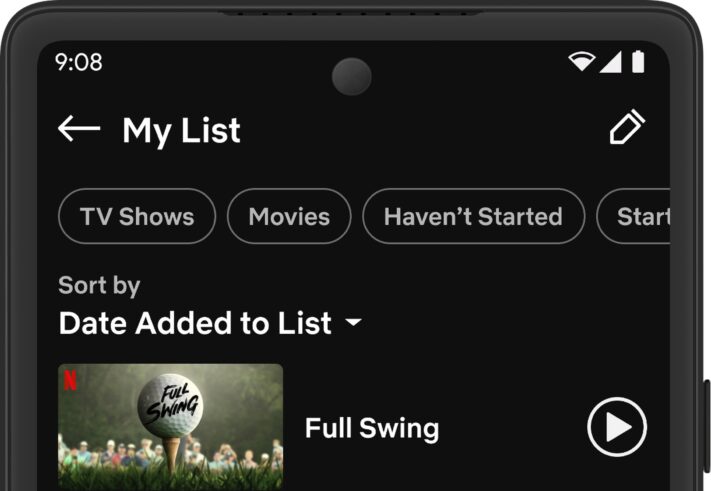 Netflix erbjuder nya filter för användares listor