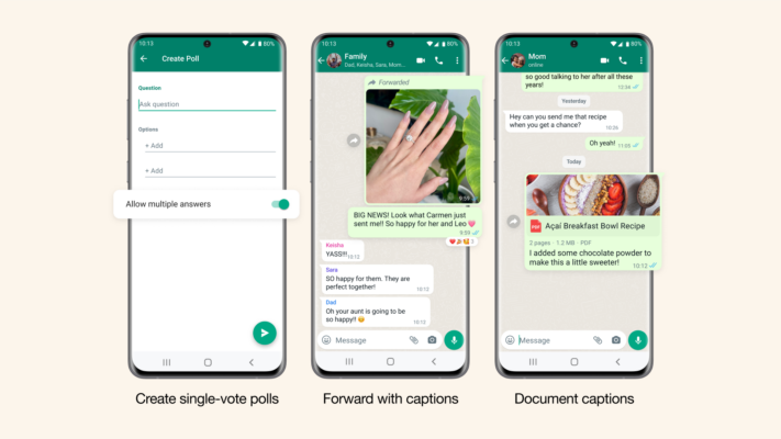 WhatsApp får bättre omröstningar i grupper
