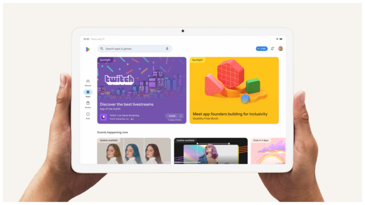 Google rankar appar med optimerade gränssnitt högre i Play Store för surfplattor