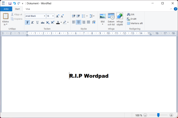 Microsoft tar bort Wordpad från Windows – debuterade 1995