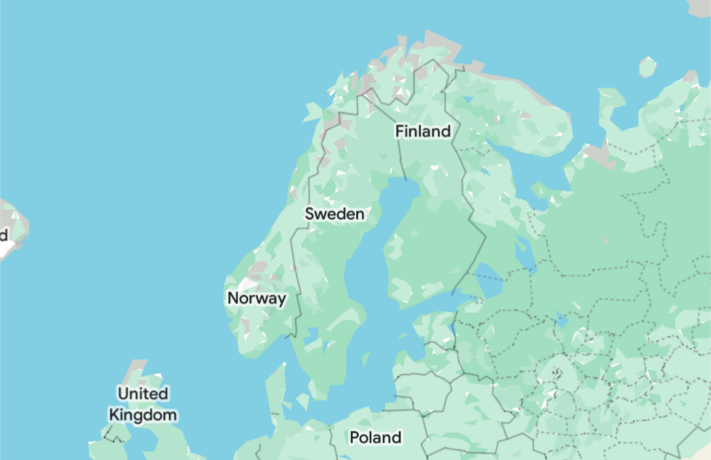 Google Maps har fått sina nya färger